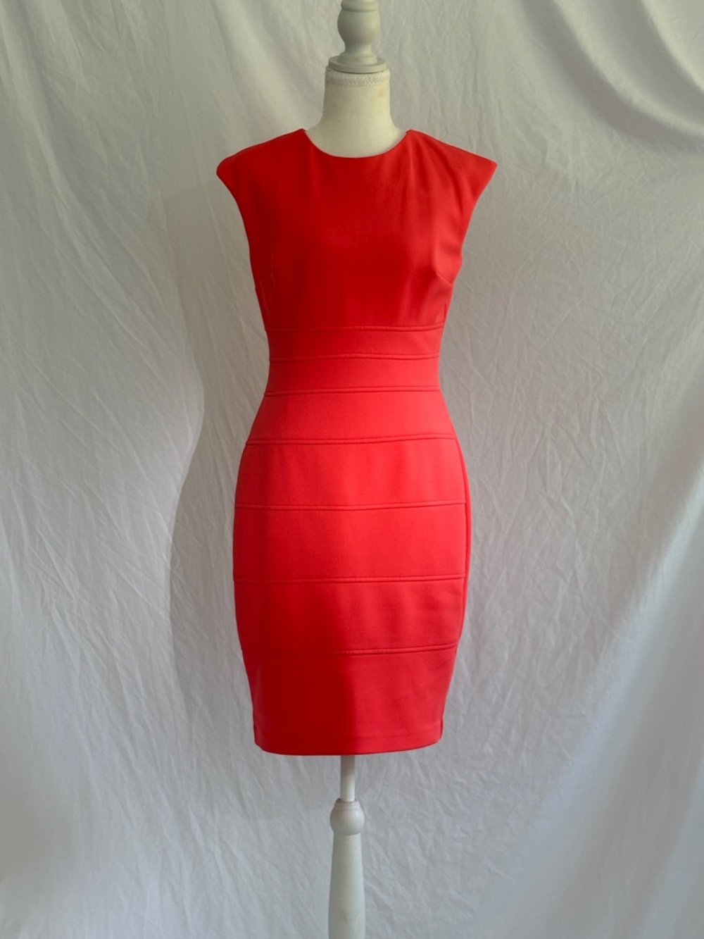 Classic Coral Sheath Dress
